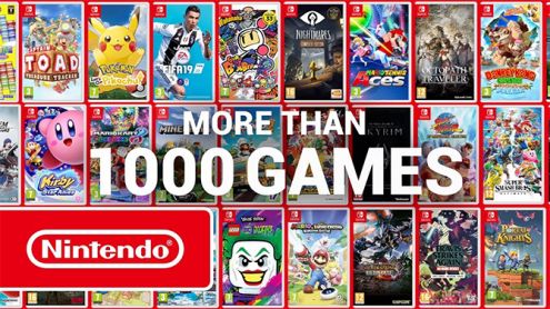 Nintendo Switch : Une vidéo pour célébrer les 1000 jeux disponibles sur la console