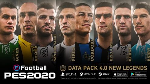 eFootball PES 2020 : Nouveaux visages, maillots, légendes, correctifs... Le Data Pack 4.0 et le patch 1.04 disponibles