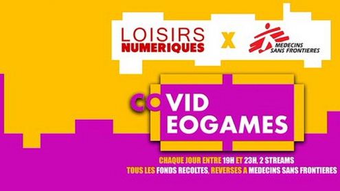 Covideogames : Un stream quotidien en place au profit de Médecins sans Frontières