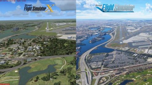 Microsoft Flight Simulator 2020 compare ses aéroports avec ceux de Flight Sim X