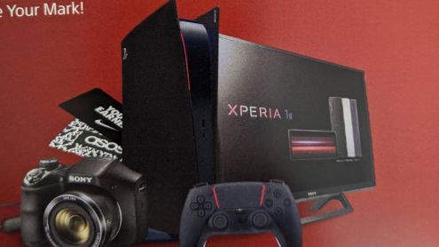 PS5 : Une console noire et rouge sur un prospectus promotionnel... de Sony