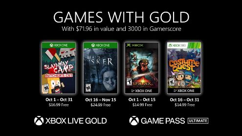 Xbox Games With Gold : Voici les jeux Xbox 