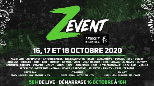 Le ZEvent revient cette année et est associée à Amnesty International, dates et infos