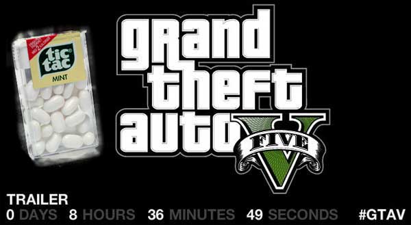 Compte Ã  rebours de la bande-annonce de GTA 5 sur le site officiel de Rockstar.