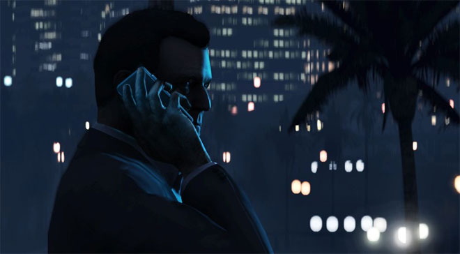 Michael, discutant au tÃ©lÃ©phone.