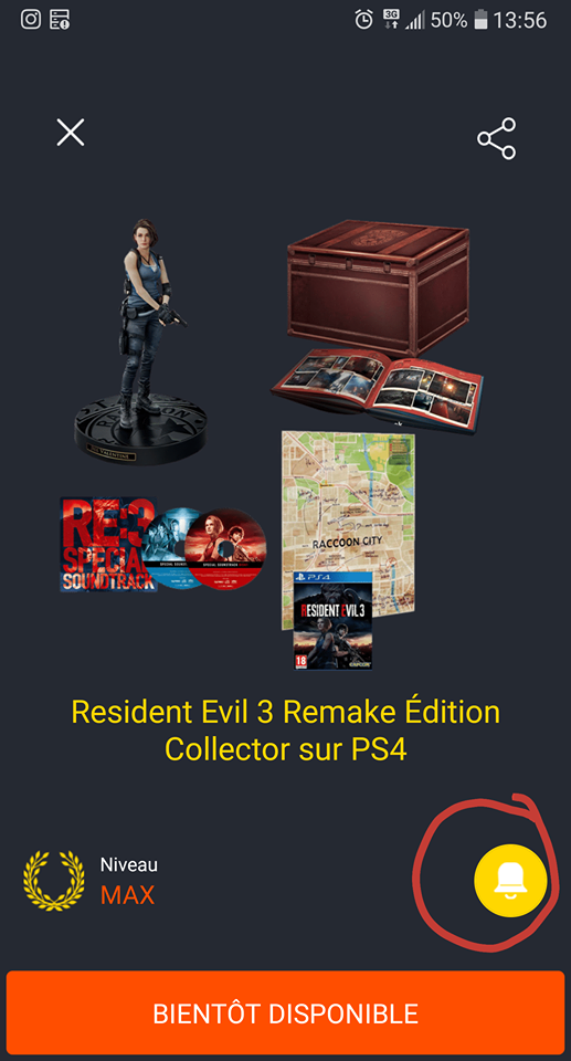 resident evil 3 collector screenshot contenu