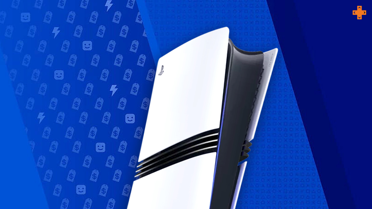 PS5 Pro sur un fond du PS Store portant le symbole PS5 Pro sur un fond du PS Store portant le symbole
