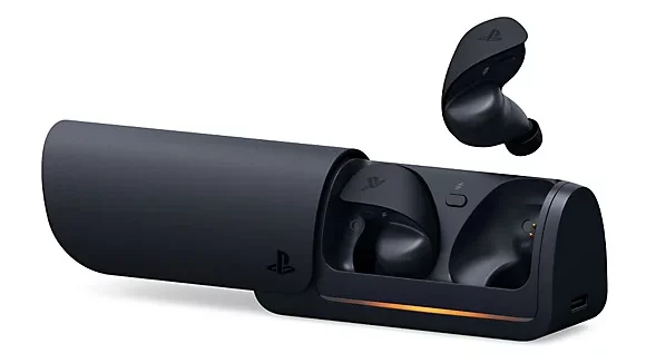 Ecouteurs Pulse Explore Midnight Black pour la PlayStation 5 et leur boîte de rangement. Ecouteurs Pulse Explore Midnight Black pour la PlayStation 5 et leur boîte de rangement.