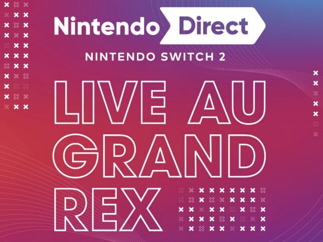 Affiche pour l'Ã©vÃ©nement Nintendo Switch 2 au Grand Rex.