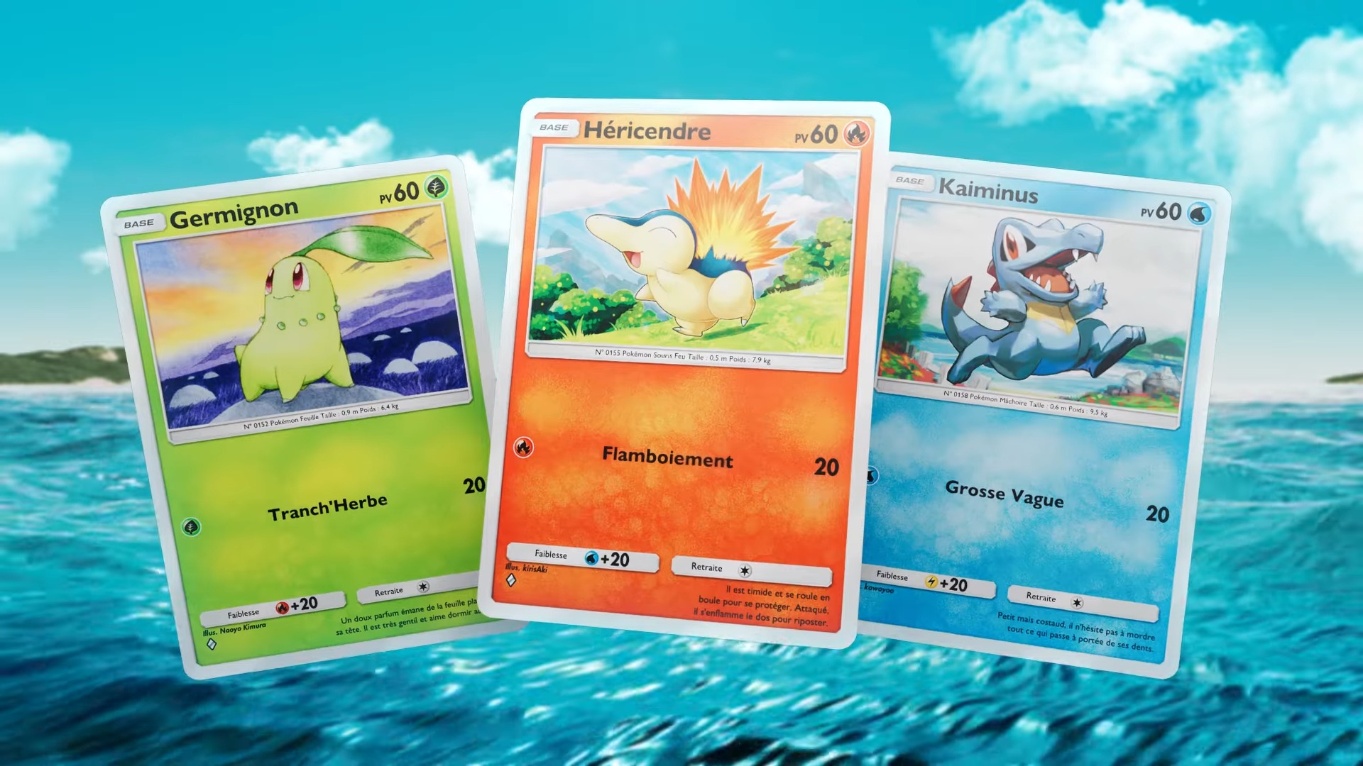 Pokemon Pocket : Germignon, Hericendre et Kaiminus.