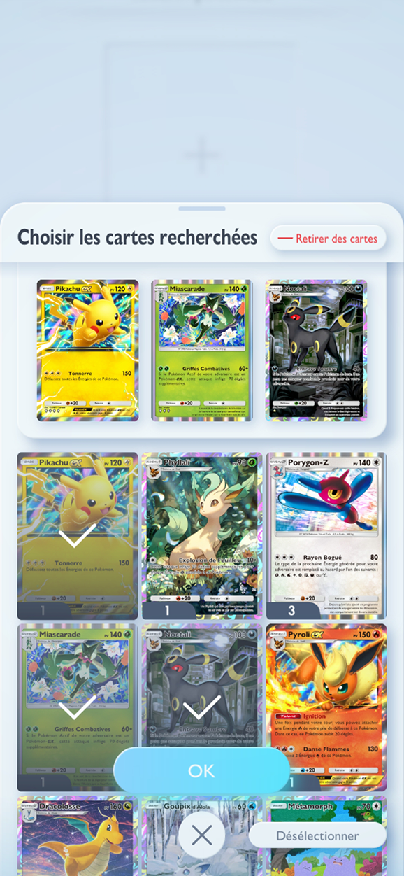 Pokemon Pocket : Interface du menu Pokemon Pocket : Interface du menu