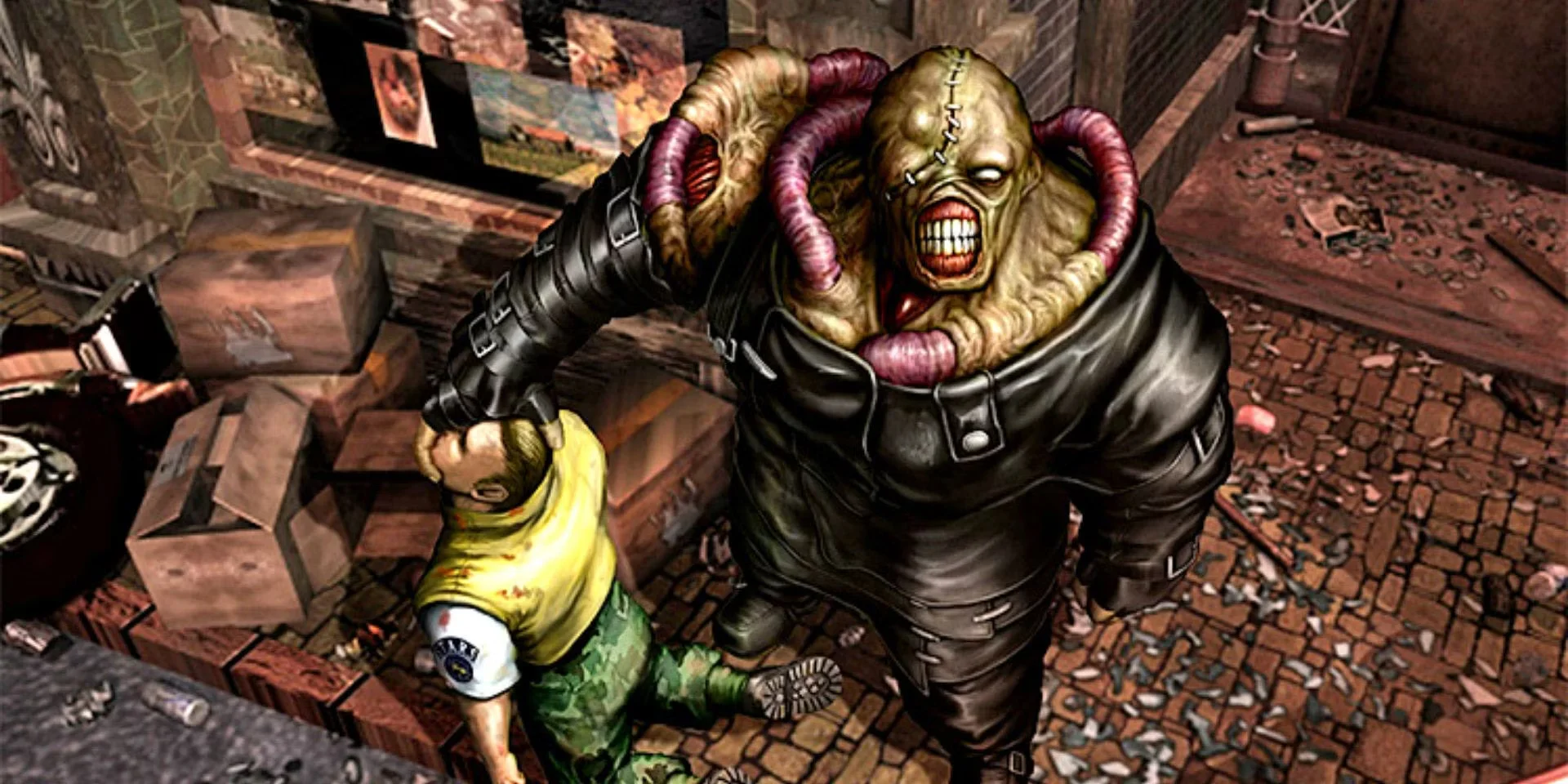 Resident Evil 3 (1999) : Artwork officiel du Nemesis. Resident Evil 3 (1999) : Artwork officiel du Nemesis.