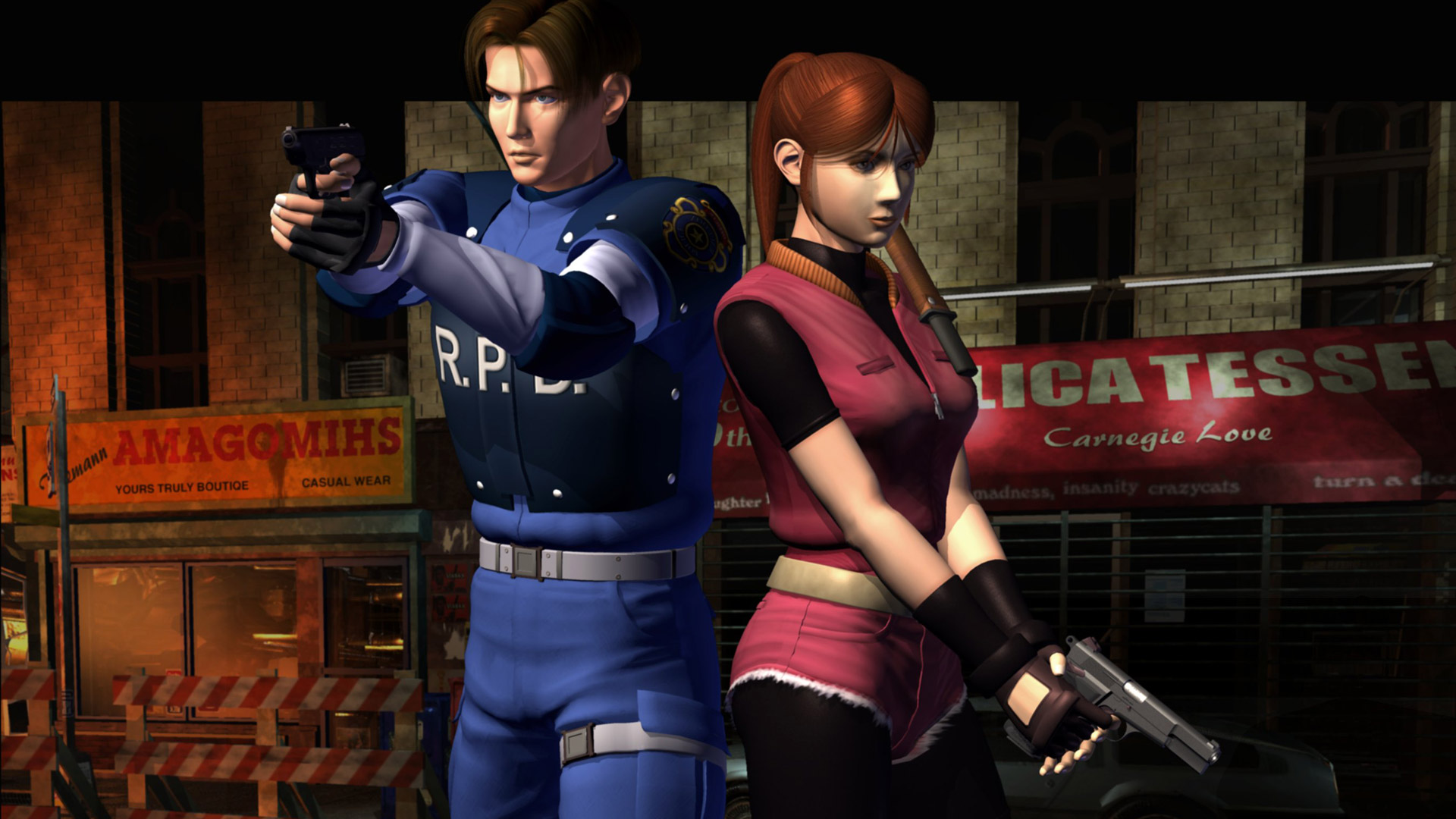 Resident Evil 2 (1998) : Claire et Leon.