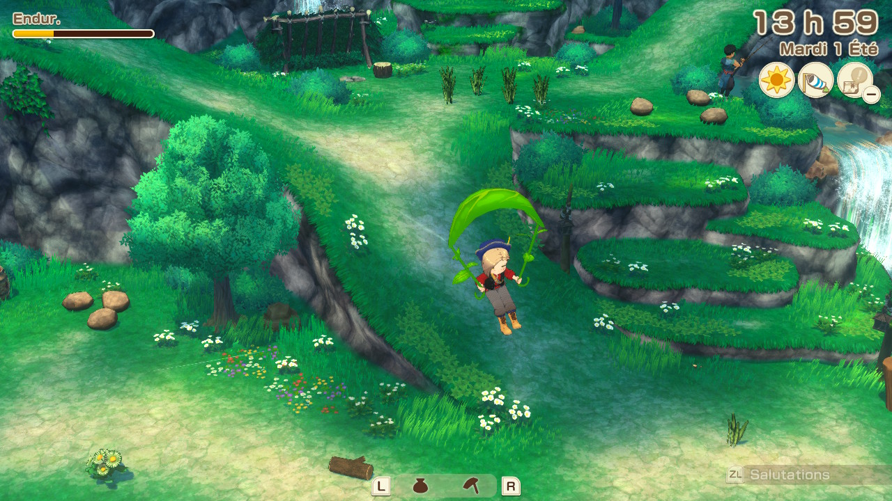 Story of Seasons Grand Bazaar : Saut en paravoile.