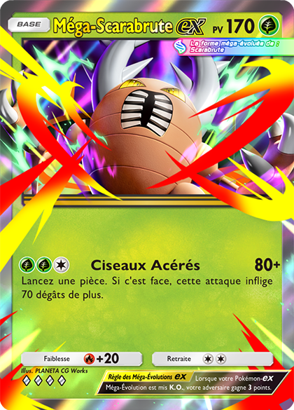 Pokemon Pocket : Carte Mega-Scarabrute ex.