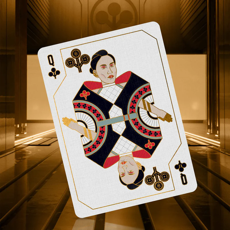 CP 2077 : Cartes a jouer Gold Dyenamik Reine de TrÃ¨fle.