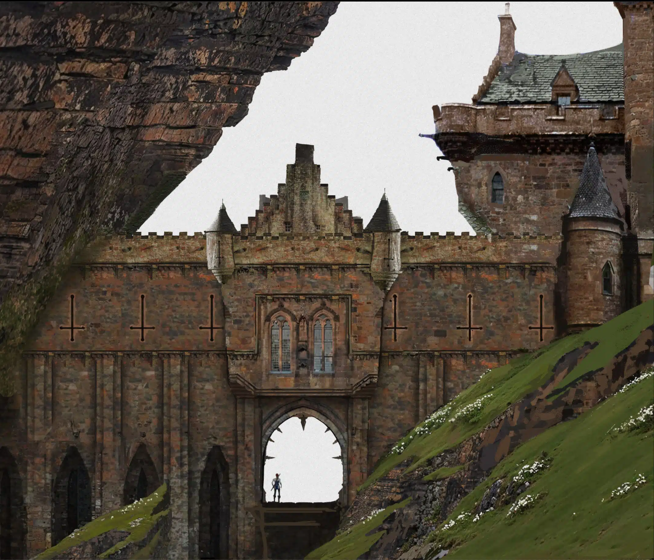 Concept art des remparts de Bloodstone. Concept art des remparts de Bloodstone.