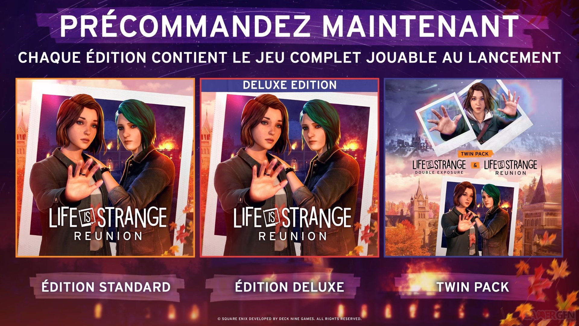 Détail des précommandes de Life is Strange Reunion. Détail des précommandes de Life is Strange Reunion.