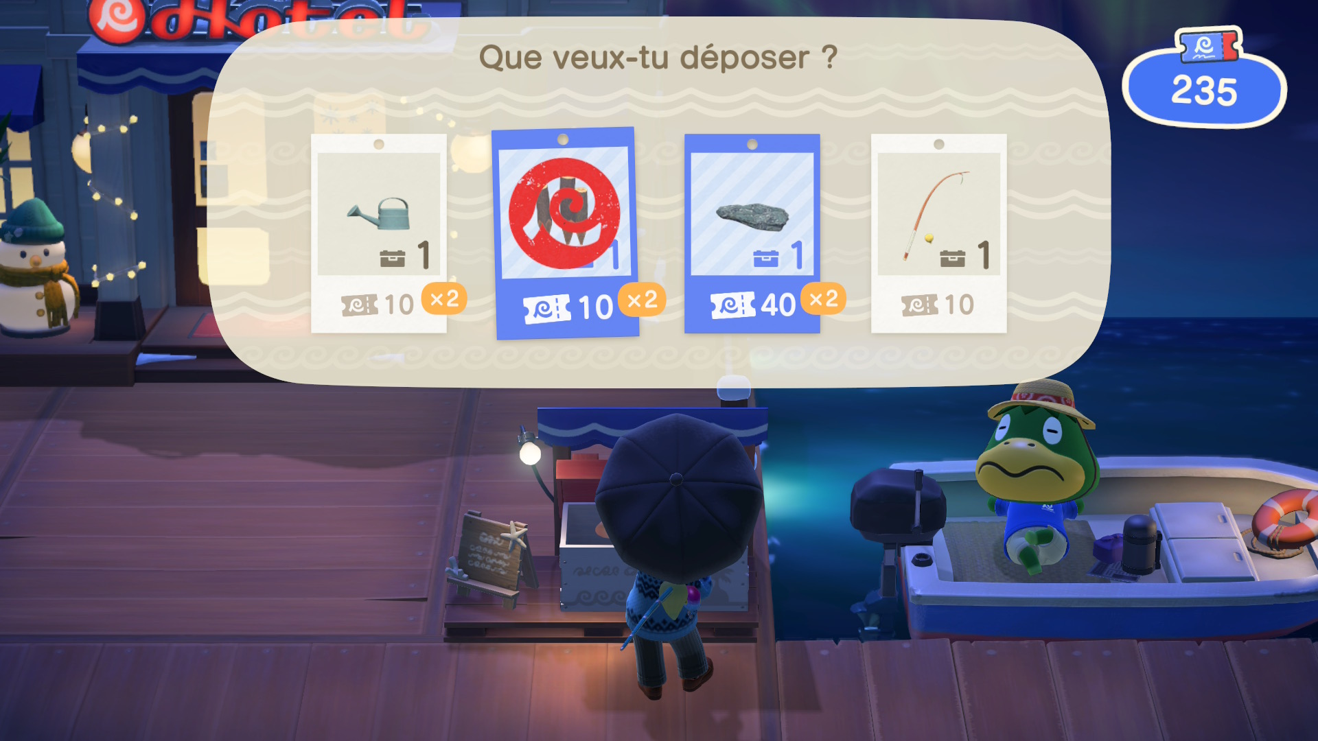 Commandes validÃ©es pour l'export dans Animal Crossing New Horizons.