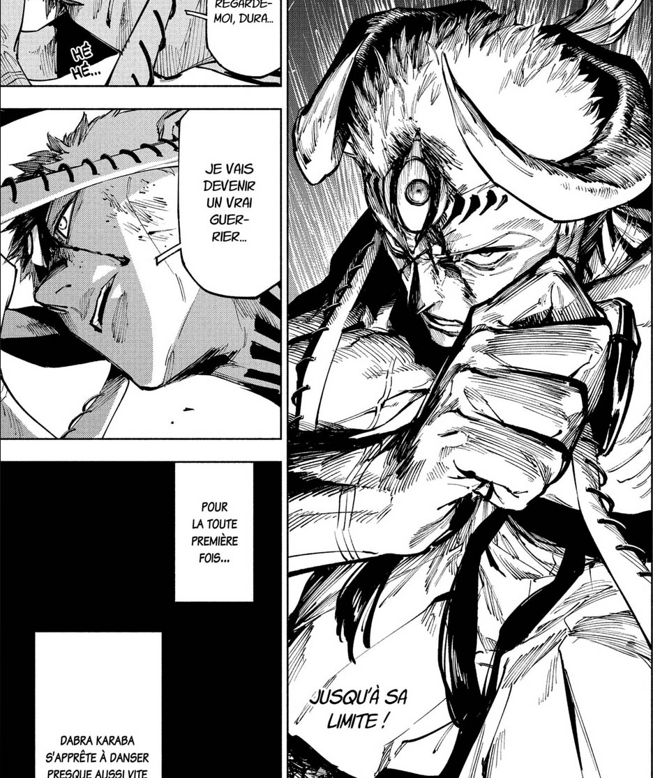 Dabra à la fin du chapitre 18 de Jujutsu Kaisen Modulo. Dabra à la fin du chapitre 18 de Jujutsu Kaisen Modulo.