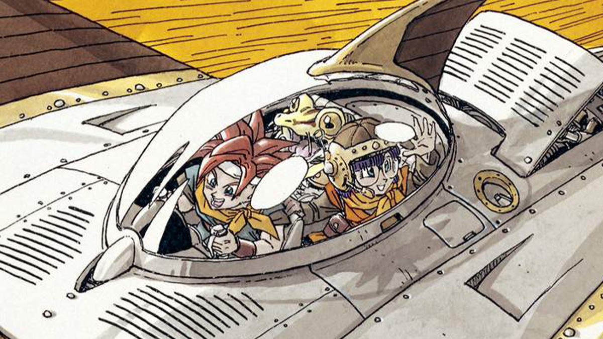 Artwork officiel des hÃ©ros de Chrono Trigger dans l'Epoch.