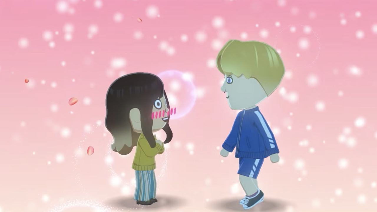 Une Mii tombe amoureuse dans le nouveau Tomodachi Life sur Nintendo Switch.