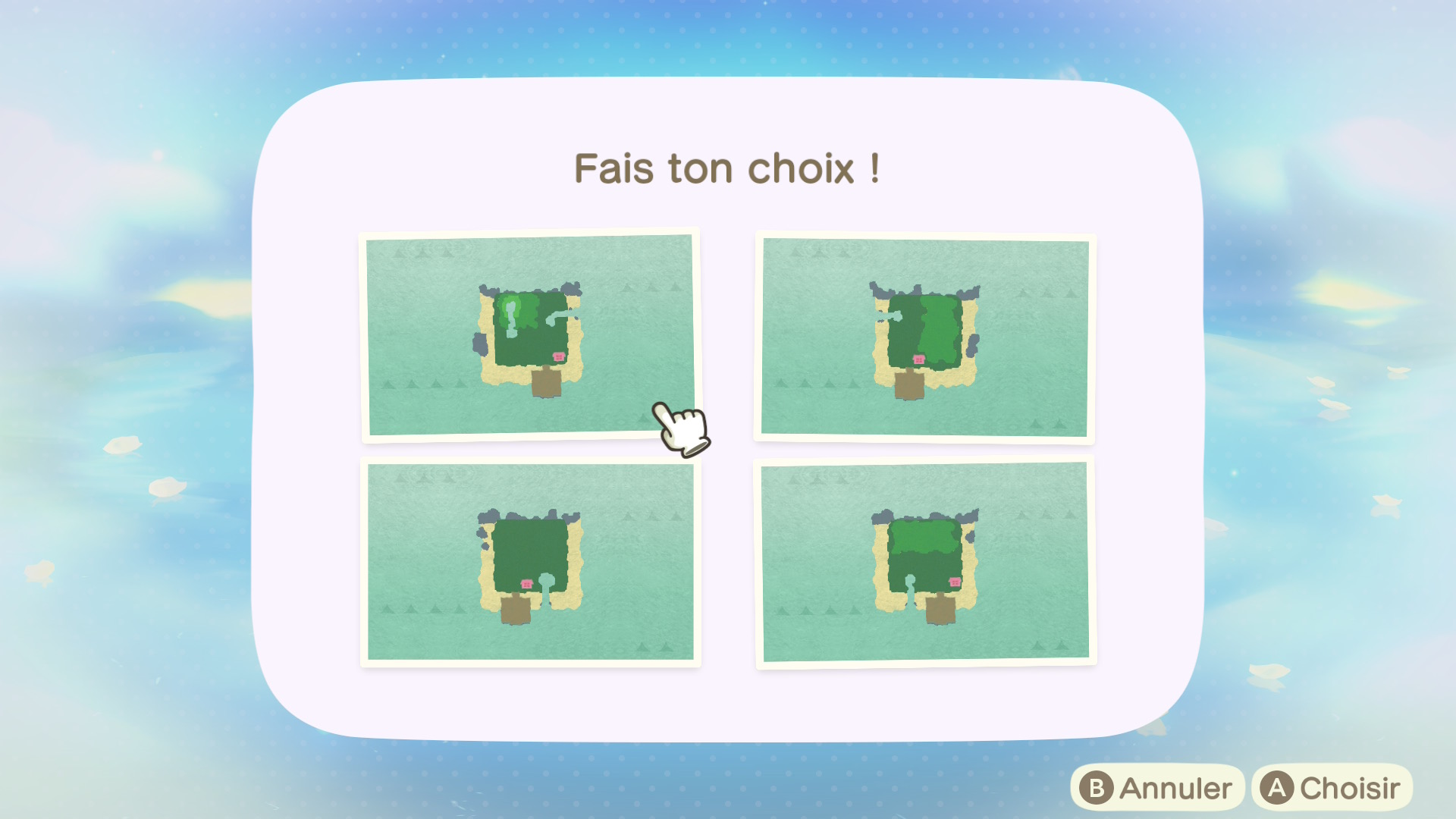 Exemples de cartes d'île pour Animal Crossing New Horizons sur Nintendo Switch. Exemples de cartes d'île pour Animal Crossing New Horizons sur Nintendo Switch.
