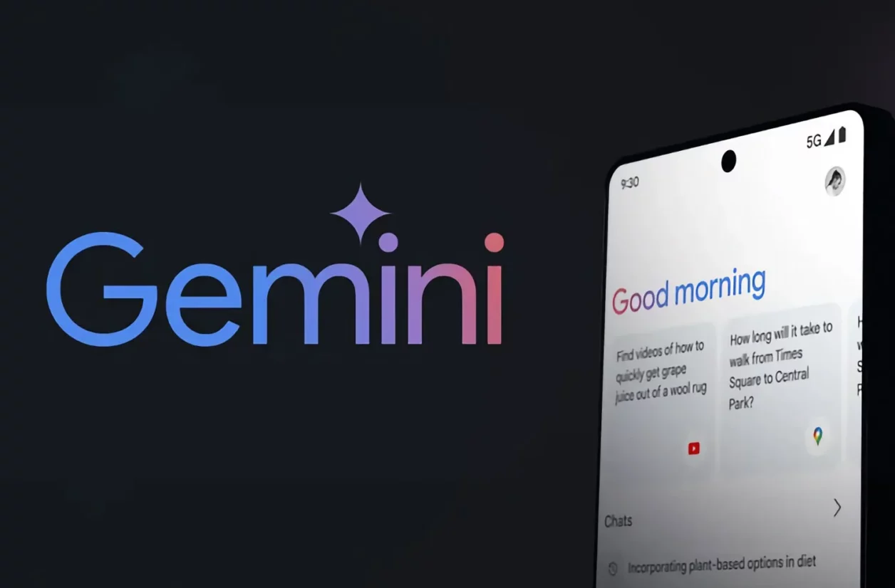 L'interface sur smartphone de Google Gemini.