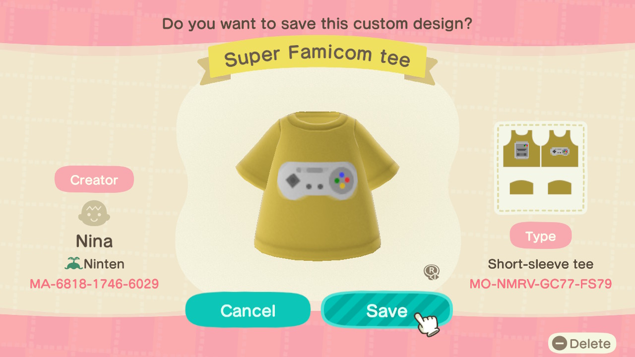 Motif Super Famicom tee pour Animal Crossing New Horizons. Motif Super Famicom tee pour Animal Crossing New Horizons.