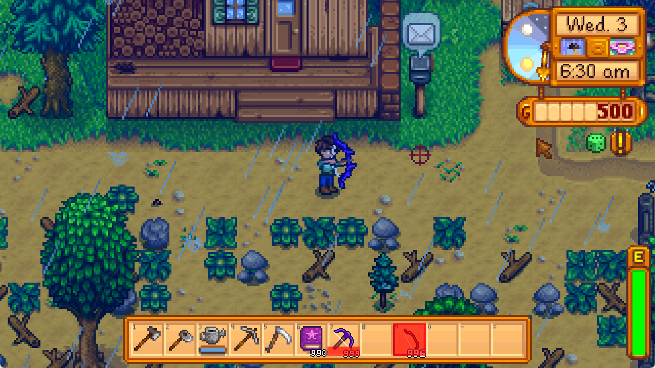 Utilisation de l'arc dans un mod Stardew Valley. Utilisation de l'arc dans un mod Stardew Valley.