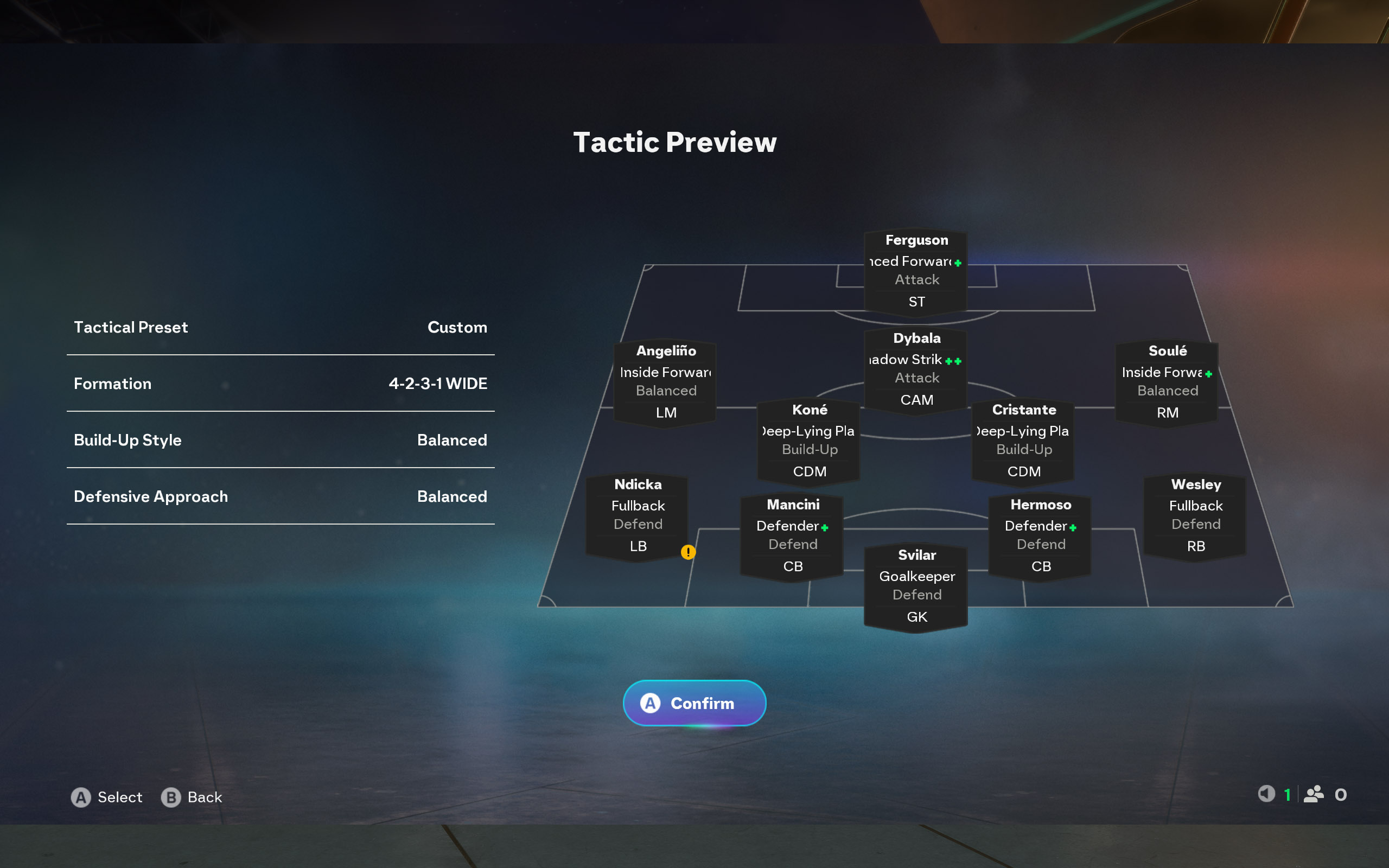 Menu Tactique d'Ea FC 26. Menu Tactique d'Ea FC 26.