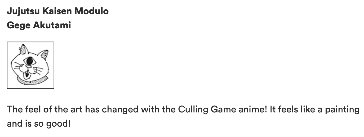 Avis de l'auteur Gege Akutami sur la saison 3 de Jujutsu Kaisen.