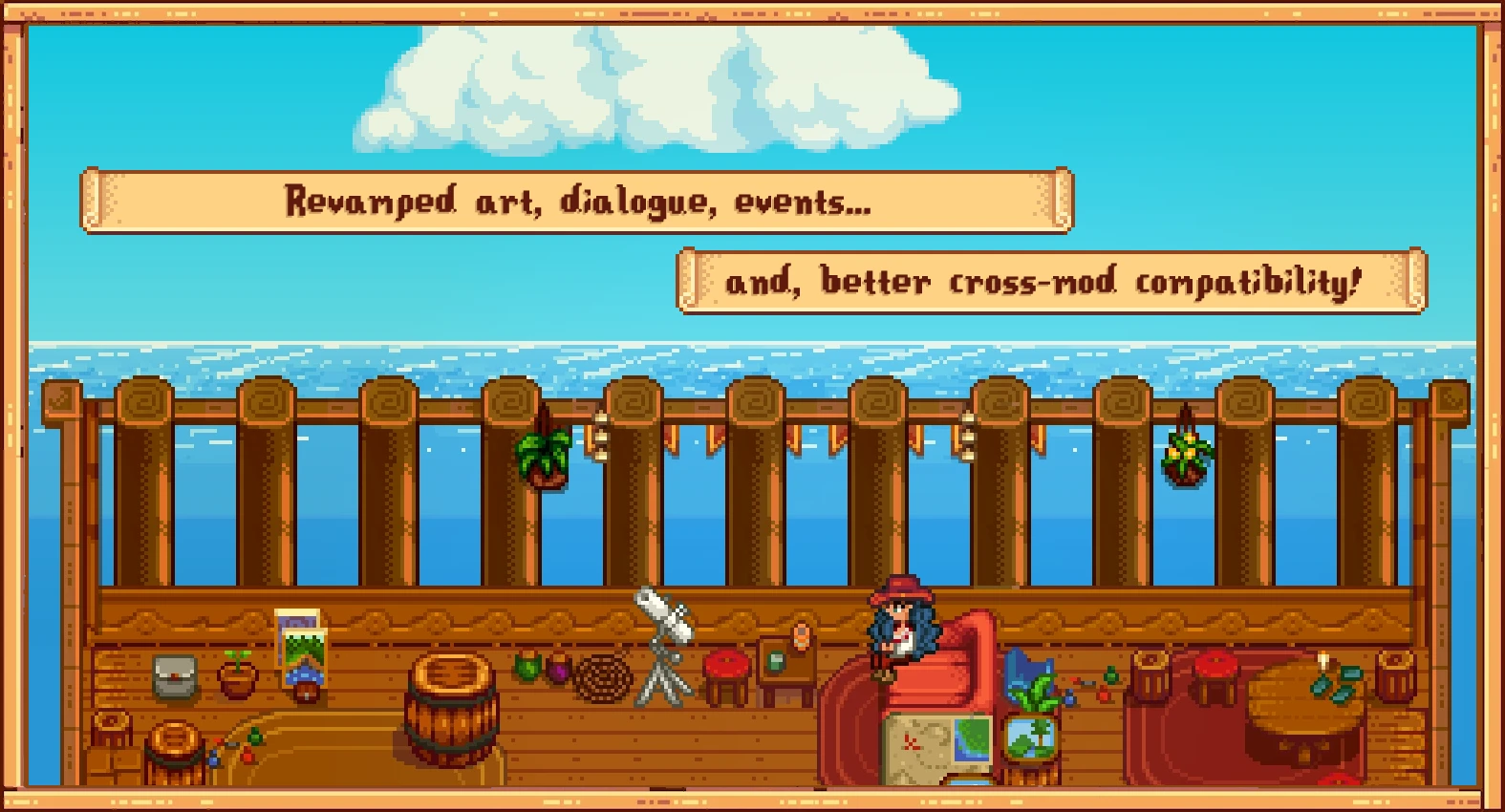 Un mod gratuit pour qui ajoute des Ã©vÃ©nements et dialogues supplÃ©mentaires.