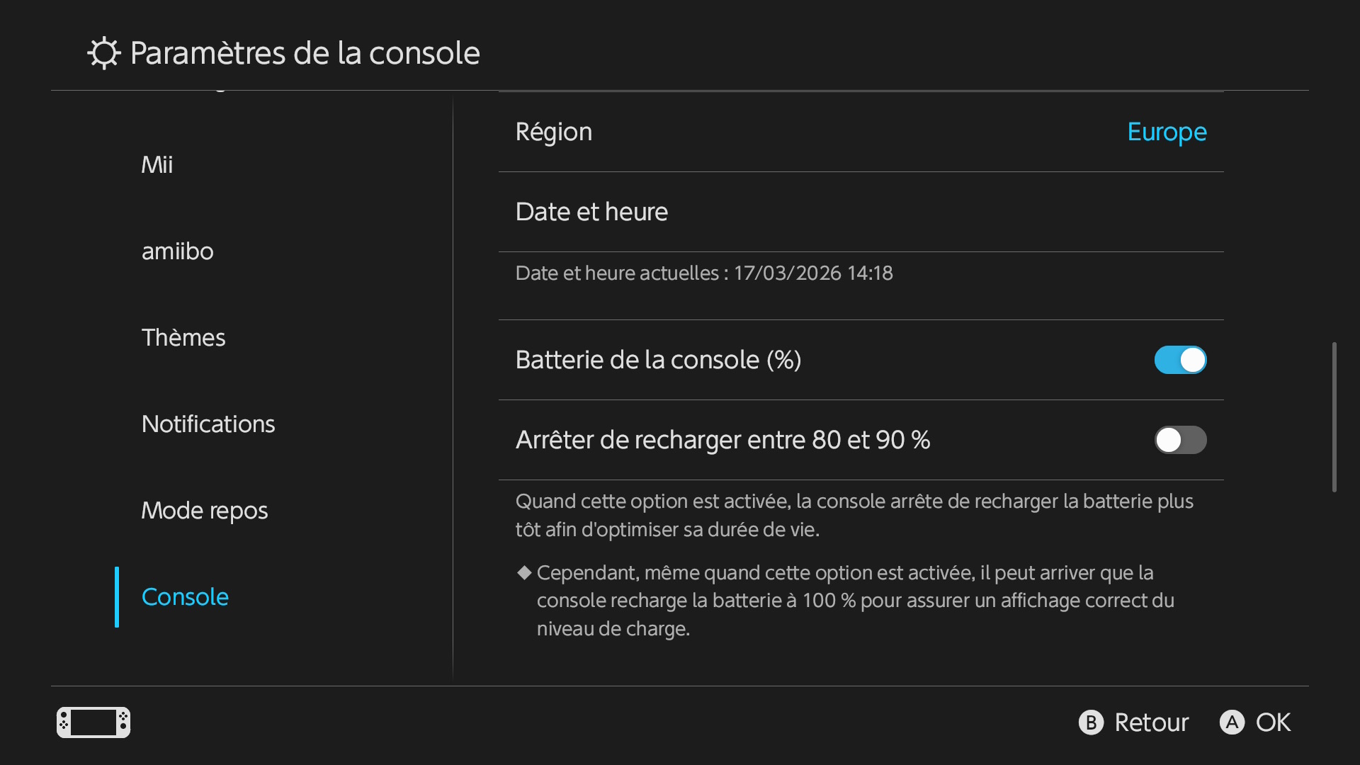 Paramètres de la console Nintendo Switch 2. Paramètres de la console Nintendo Switch 2.