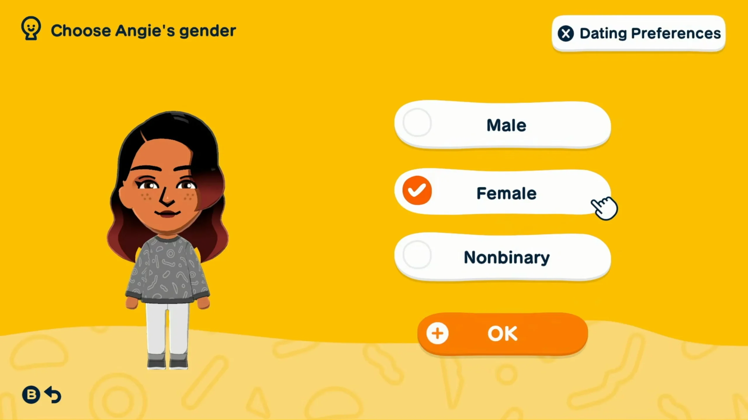 Choix du genre de son Mii dans Tomodachi Life Une vie de rêve. Choix du genre de son Mii dans Tomodachi Life Une vie de rêve.