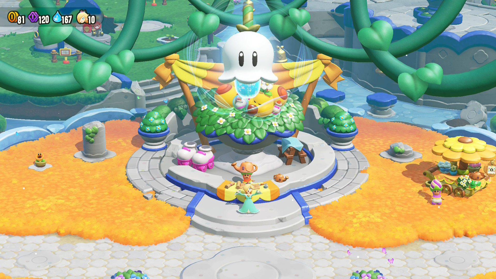 Mario Wonder propose une boutique au parc Bellabel.