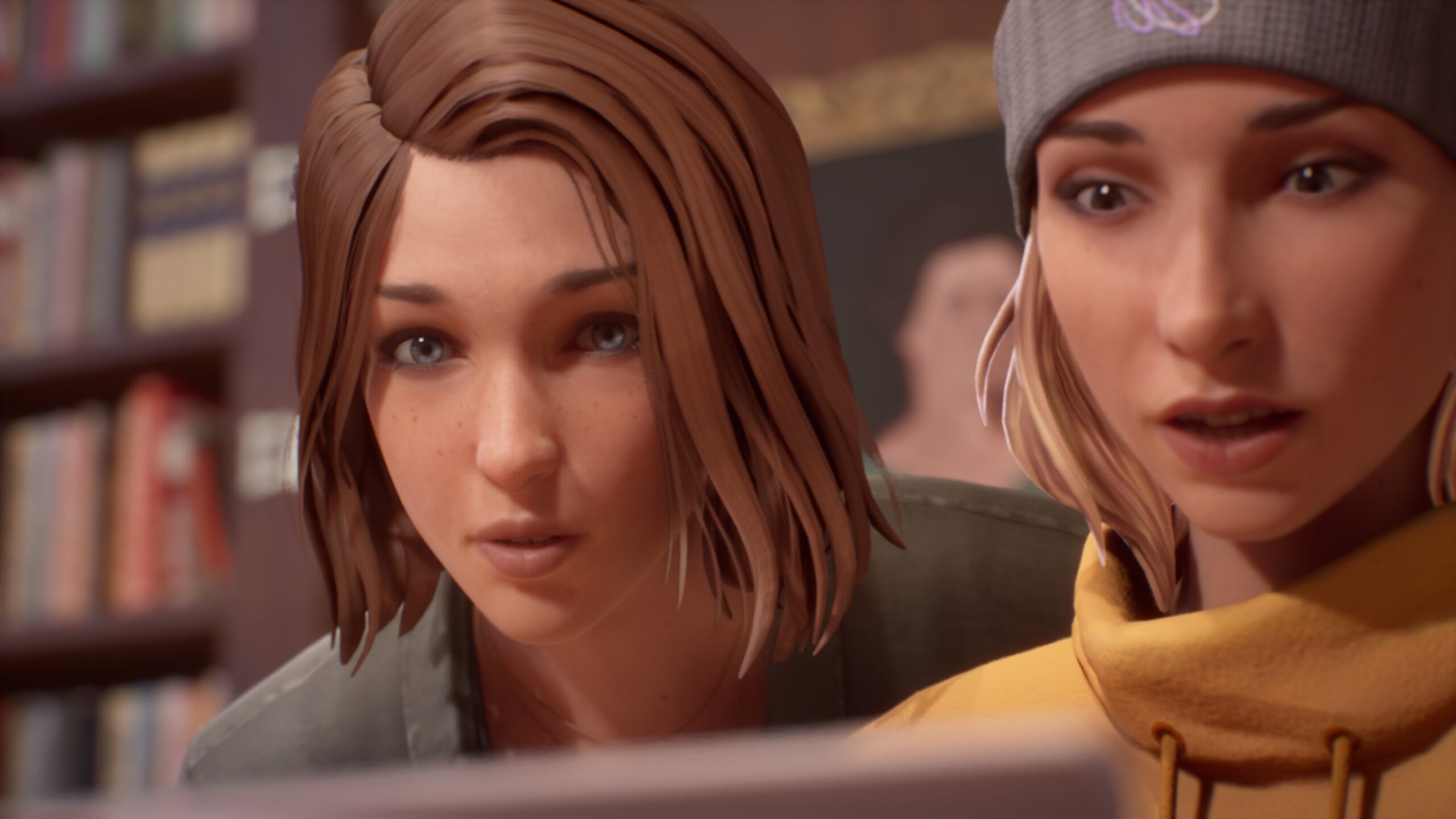 Max et Loretta à la bibliothèque dans Life is Strange 5. Max et Loretta à la bibliothèque dans Life is Strange 5.