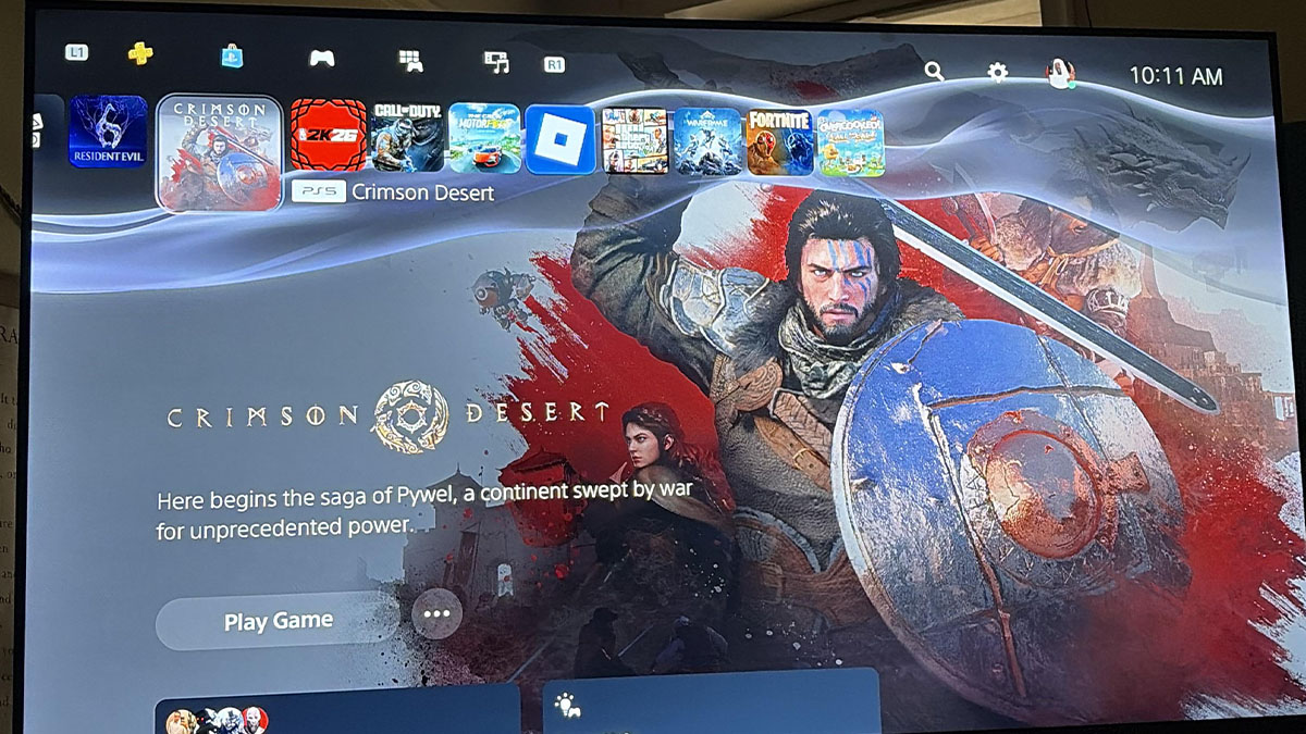 BÃªta de la nouvelle interface de la PS5.