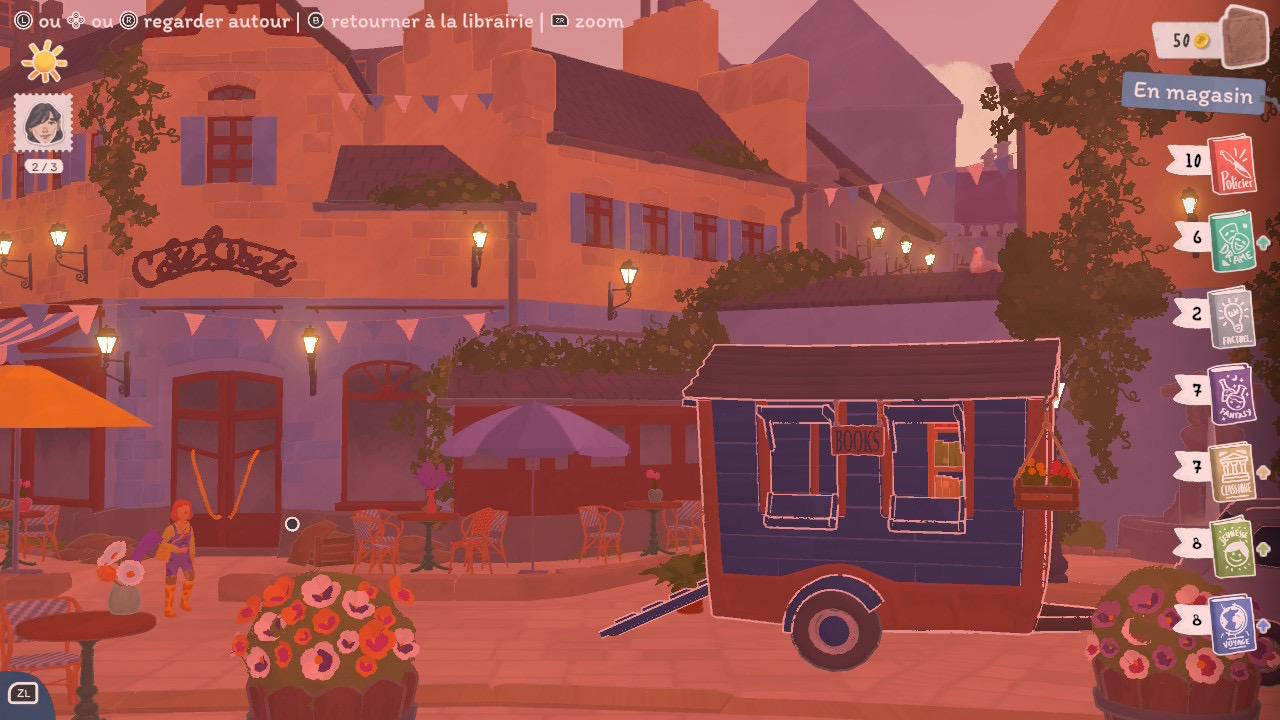 Place du cafÃ© dans Tiny Bookshop.