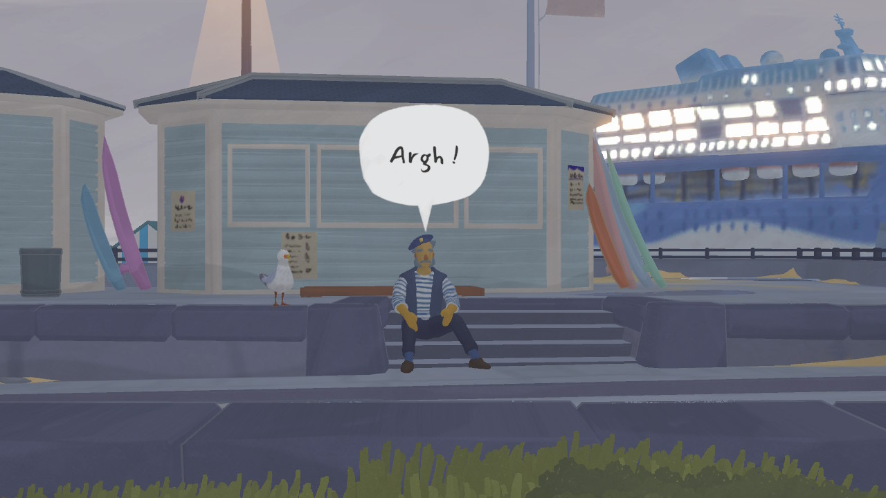 Le ferry entre au port de Bouquainville.