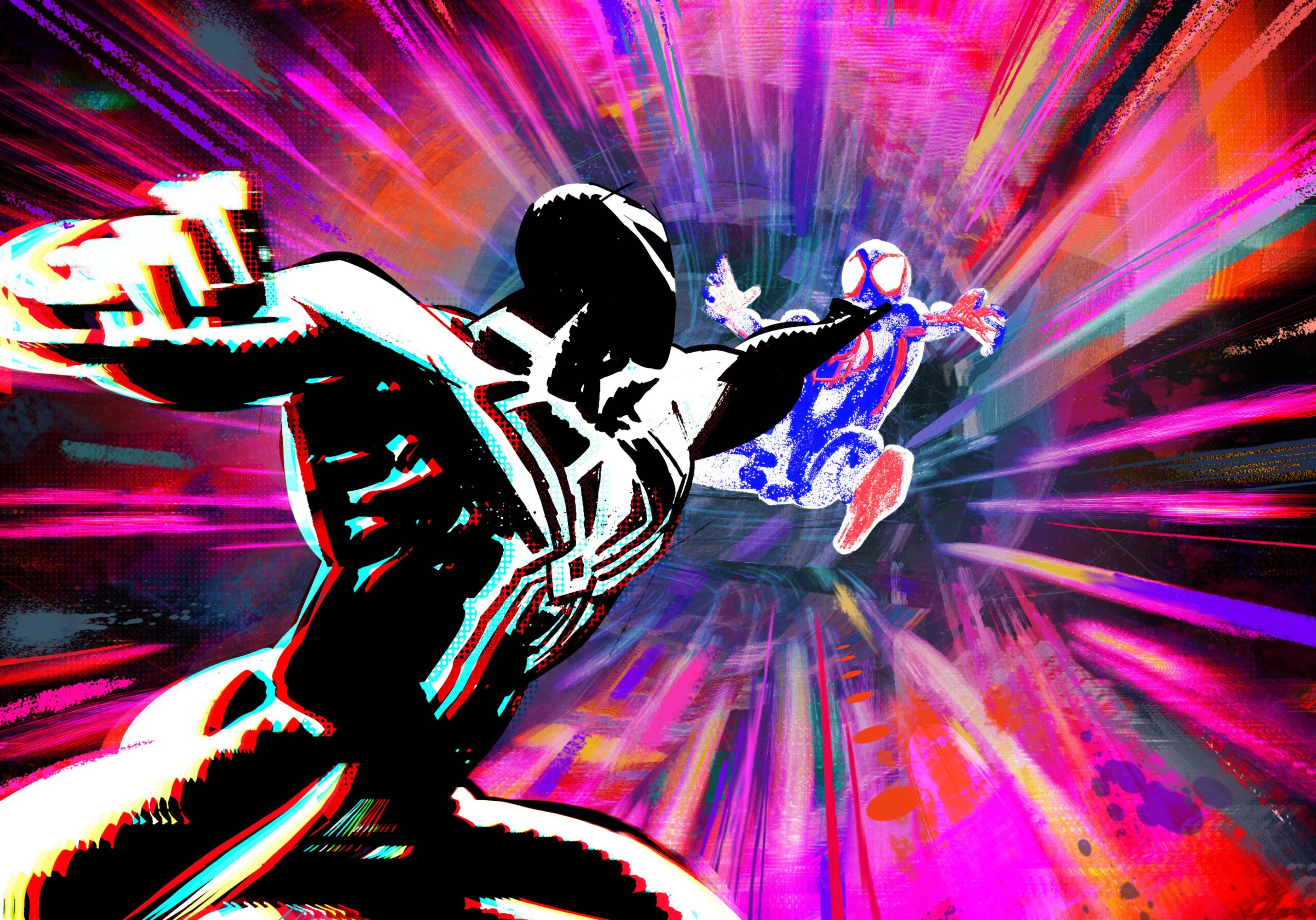 Venom combat Miles Morales dans Spider-Man Beyond The Spider-Verse.