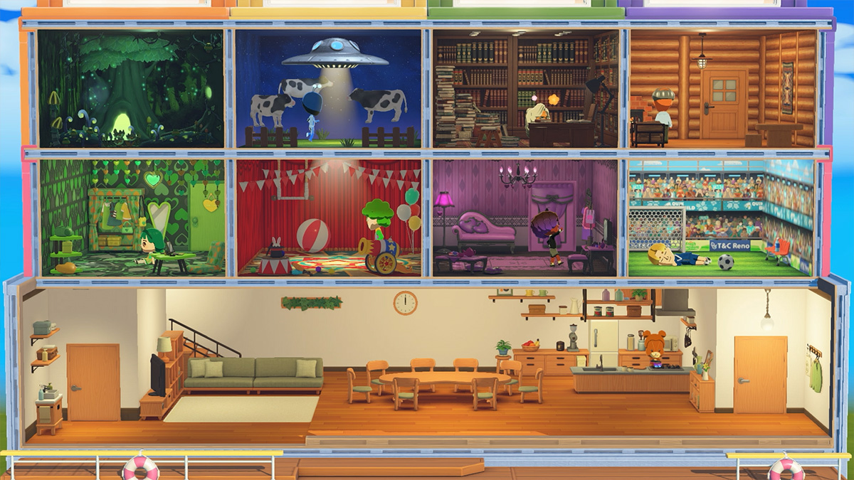 Tomodachi Life Une vie de rêve peut avoir des maisons comptant jusqu'à 8 chambres. Tomodachi Life Une vie de rêve peut avoir des maisons comptant jusqu'à 8 chambres.