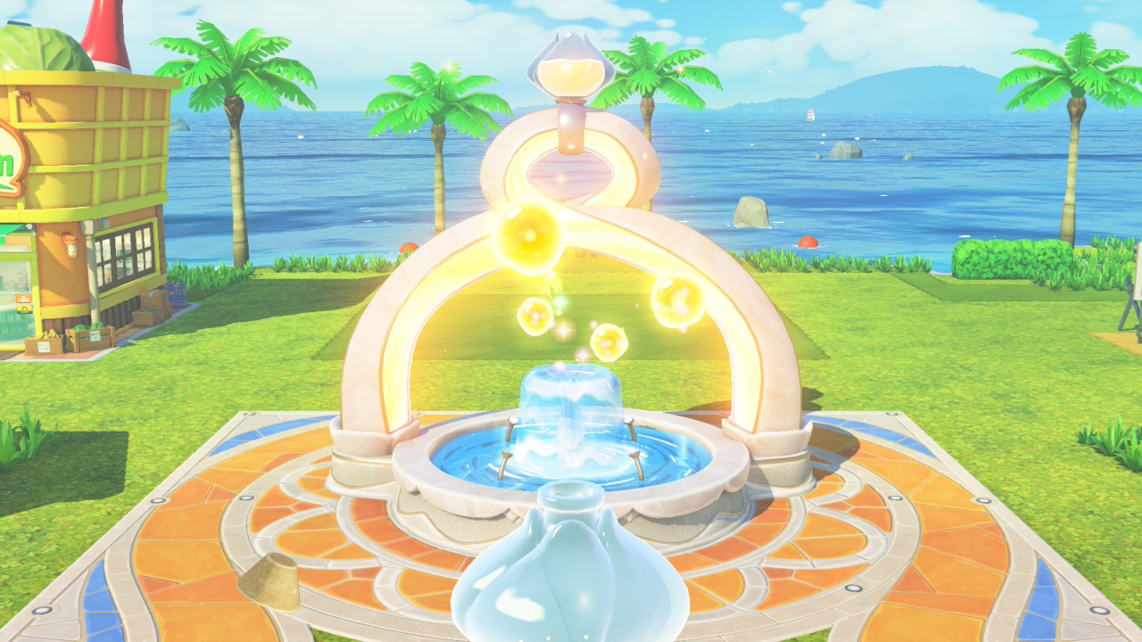 La fontaine à vÅux de Tomodachi Life vie de rêve sur Nintendo Switch. La fontaine à vÅux de Tomodachi Life vie de rêve sur Nintendo Switch.