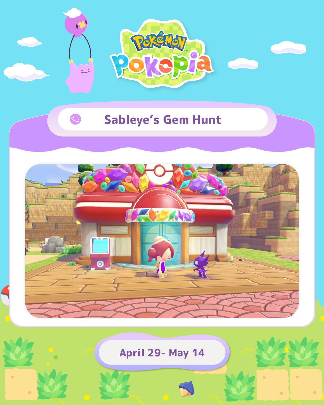 Le centre PokÃ©mon Pokopia pendant l'Ã©vÃ©nement Tenefix.