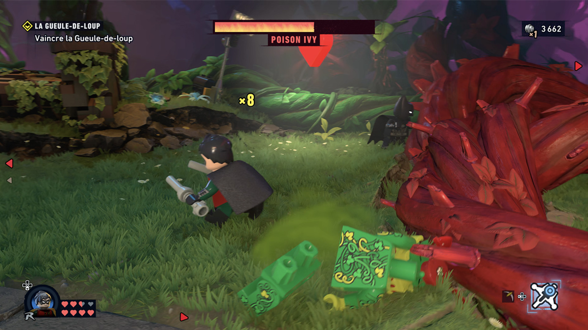 Batman et Robin affrontent Poison Ivy dans le jeu batman.