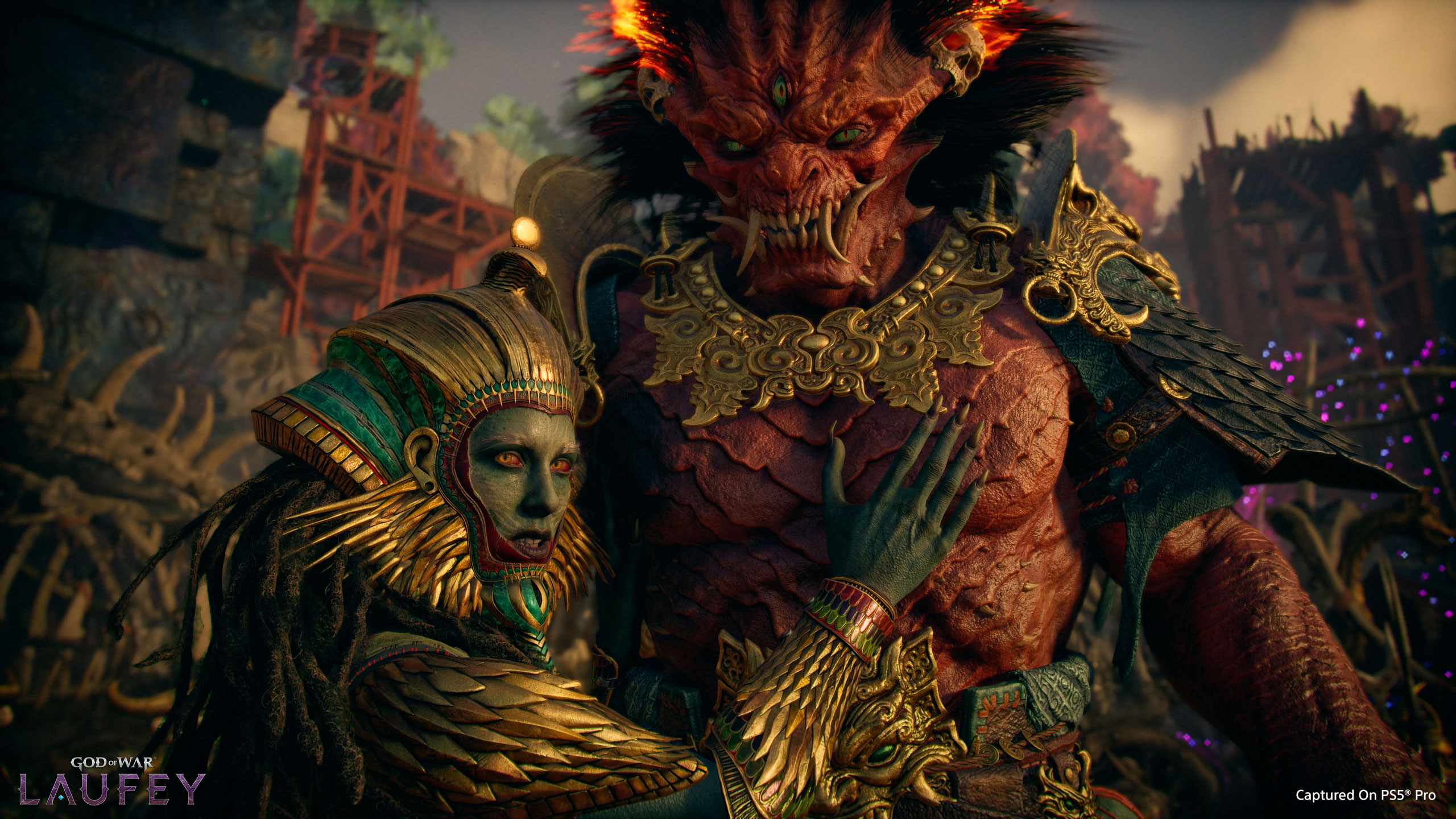 Sekhmet et Begtse dans God of War Laufey. Sekhmet et Begtse dans God of War Laufey.
