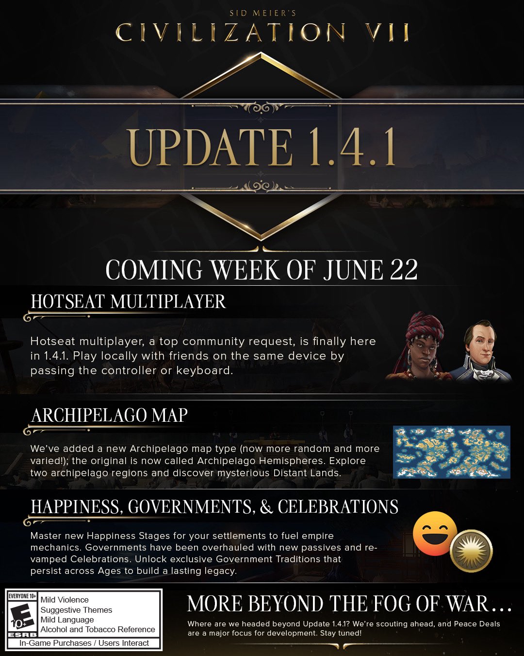 Civilization 7 annonce la mise à jour 1 4 1. Civilization 7 annonce la mise à jour 1 4 1.