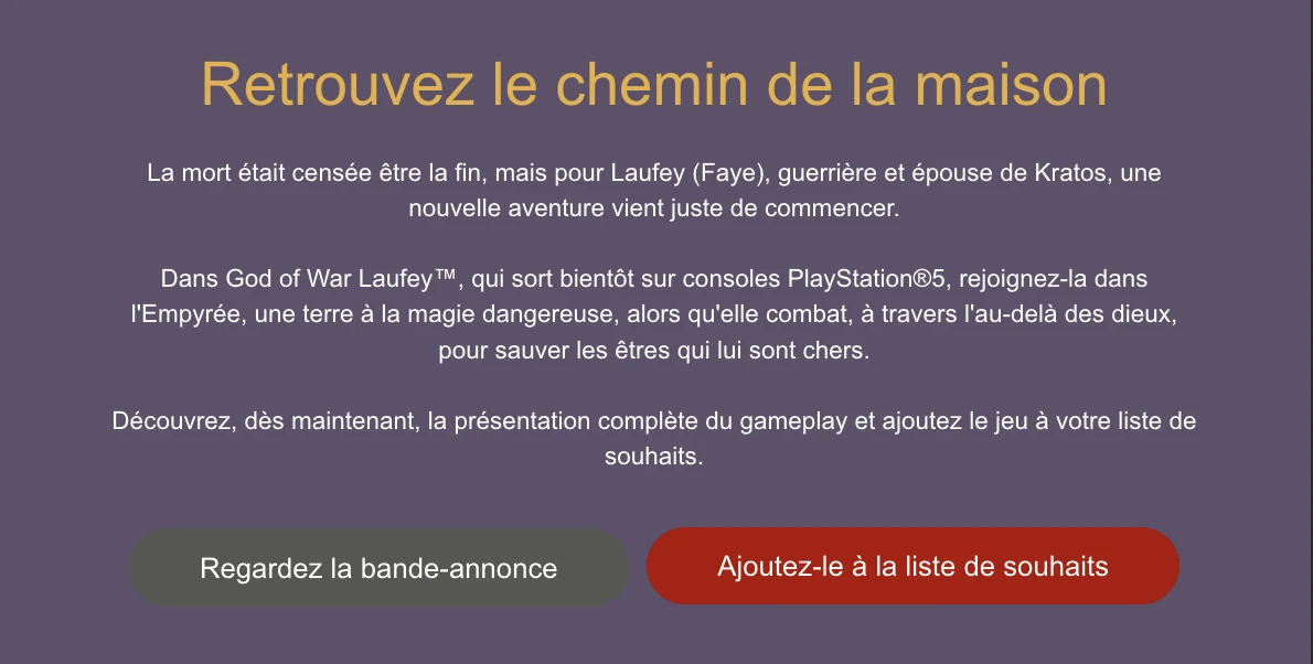 God of war laufey dans la newsletter playstation. God of war laufey dans la newsletter playstation.