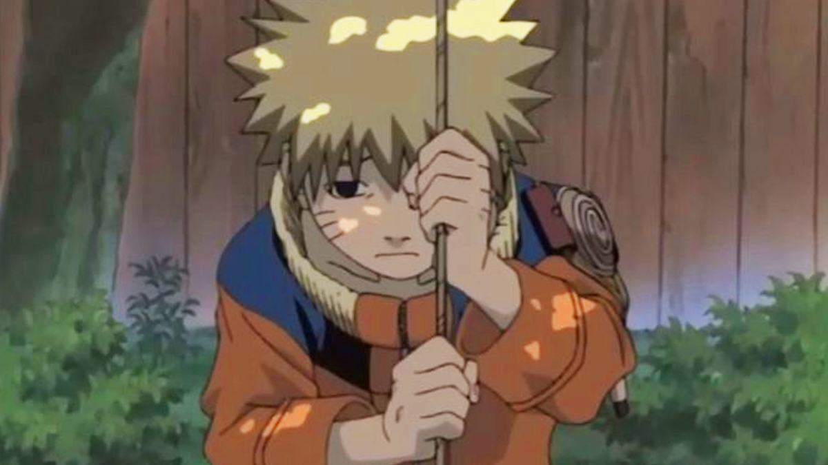 Naruto seul sur une balanÃ§oire.
