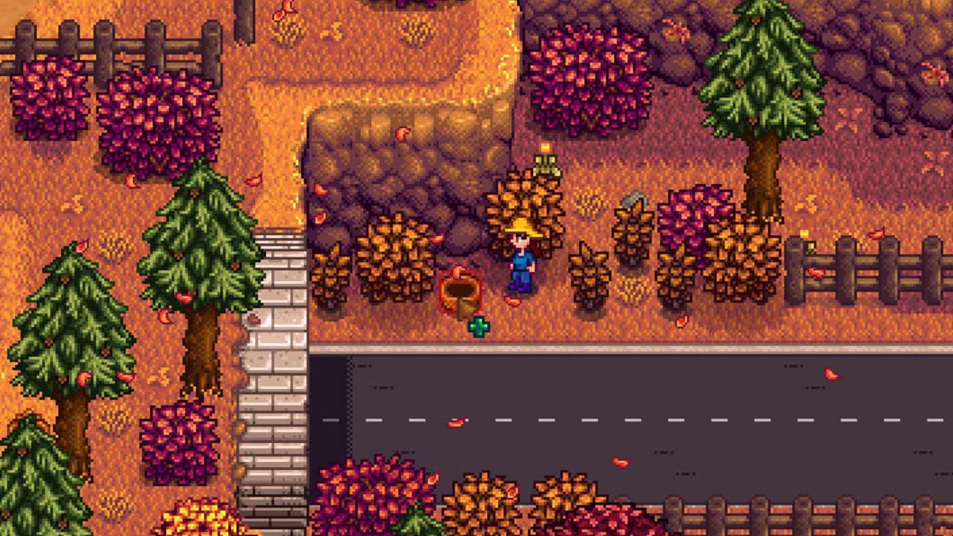 La cueillette d'automne dans Stardew Valley.